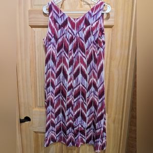 St John's Bay purple Chevron Summer Dress